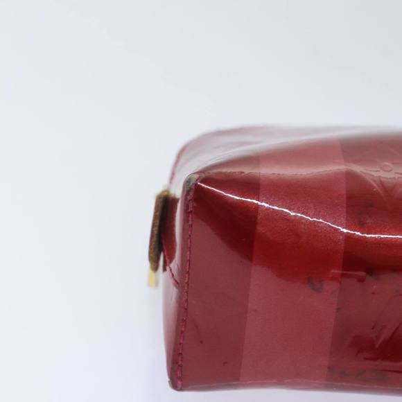 LOUIS VUITTON Vernis Rayure Pochette Cosmetic Pomme D'amour M91721 Auth hk1684 - Picture 7 of 16